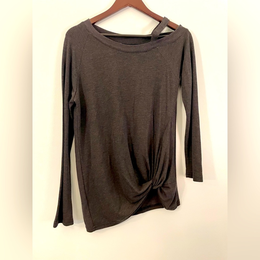One-Shoulder Cinched Sweater